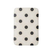 Grote Polka Dots Zwart en Antiek Wit Badmat (Voorkant Verticaal)