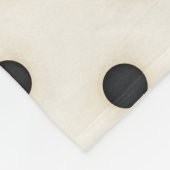 Grote Polka Dots Zwart en Antiek Wit Fleece Deken (Hoek)
