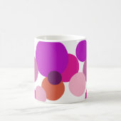 Grote polka-punten van 70 jaar in paars koffiemok (Center)