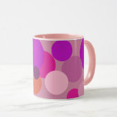 Grote polka-punten van 70 jaar in paars mok (Voorkant rechts)