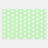 Grote Polka stippen roze, groen en geel patroon Inpakpapier Vel (Voorkant 3)