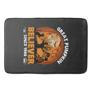 Grote Pompoen Gelovige Sinds Halloween Skelet Ca Badmat