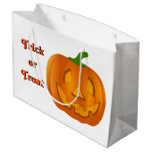Grote pompoen Halloween Bag Groot Cadeauzakje (Achterkant Gekanteld)