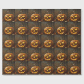 Grote pompoen Halloween Collectie Cadeaupapier (Vlak)