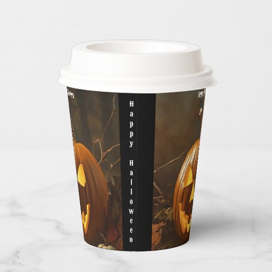 Grote pompoen Halloween Collectie Papieren Bekers (Rechts)