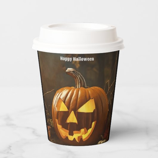 Grote pompoen Halloween Collectie Papieren Bekers (Voorkant)