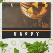 Grote pompoen Halloween Collectie Theedoek (Gevouwen)