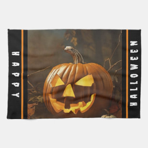 Grote pompoen Halloween Collectie Theedoek