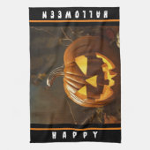 Grote pompoen Halloween Collectie Theedoek (Verticaal)