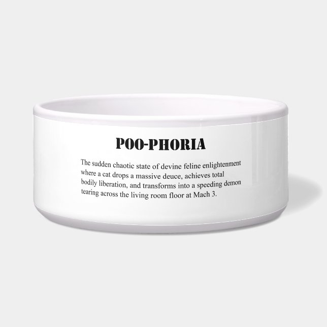 Grote Poo-Phoria Kattenbak  Voerbakje (Voorkant)