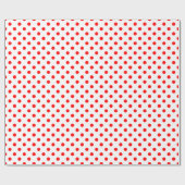 Grote pooldots - Rood op wit Cadeaupapier (Vlak)