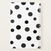 Grote pooldots zwart afspelen op wit planner (Achterkant)