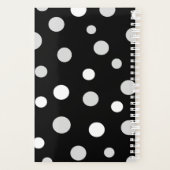 Grote pooldots zwart en wit afspelen planner (Achterkant)