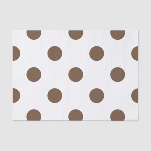 Grote Poolse dots - Koffie op wit Tissuepapier (Voorkant)