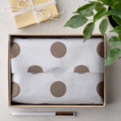 Grote Poolse dots - Koffie op wit Tissuepapier (Geschenk)