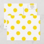 Grote Poolse stippen - Geel voor de Golden op wit Briefkaart (Voorkant / Achterkant)