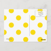 Grote Poolse stippen - Geel voor de Golden op wit Briefkaart (Achterkant)