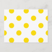 Grote Poolse stippen - Geel voor de Golden op wit Briefkaart (Voorkant)