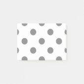 Grote Poolse stippen - Grijs op Wit Post-it® Notes (Voorkant)