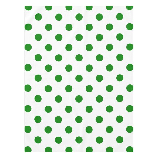 Grote Poolse stippen - Groen op wit Tafelkleed (Voorkant)