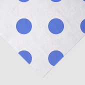 Grote Poolse stippen - Koninklijk Blauw op Wit Tissuepapier (Detail)