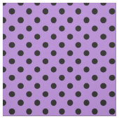 Grote Poolse stippen - zwart op lavender Stof (Swatch)
