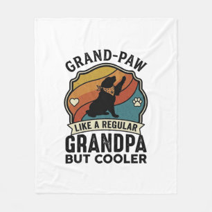 Grote Poot Opa Hond Retro Zonsondergang Bandana_1 Fleece Deken