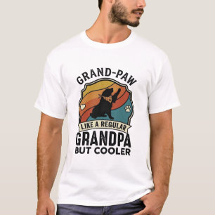 Grote Poot Opa Hond Retro Zonsondergang Bandana_1 T-shirt