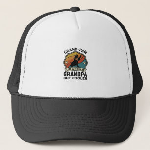 Grote Poot Opa Hond Retro Zonsondergang Bandana_1 Trucker Pet