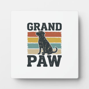 Grote Poot Vintage Hond Opa T-shirt Ontwerp_1 Fotoplaat