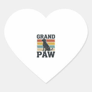 Grote Poot Vintage Hond Opa T-shirt Ontwerp_1 Hart Sticker
