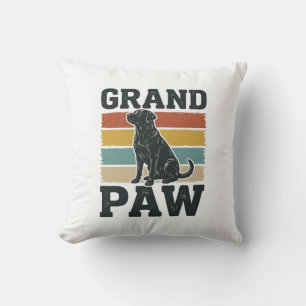 Grote Poot Vintage Hond Opa T-shirt Ontwerp_1 Kussen