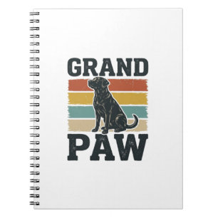Grote Poot Vintage Hond Opa T-shirt Ontwerp_1 Notitieboek