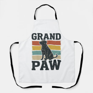 Grote Poot Vintage Hond Opa T-shirt Ontwerp_1 Schort