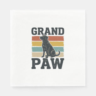 Grote Poot Vintage Hond Opa T-shirt Ontwerp_1 Servet