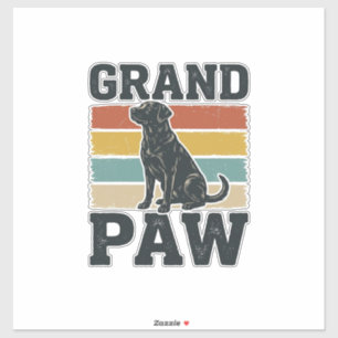 Grote Poot Vintage Hond Opa T-shirt Ontwerp_1 Sticker