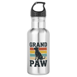 Grote Poot Vintage Hond Opa T-shirt Ontwerp_1 Waterfles