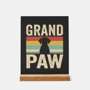 Grote Poot Vintage Hond Retro Acryl Bord