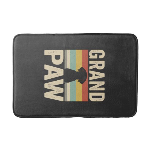 Grote Poot Vintage Hond Retro Badmat (Voorkant)