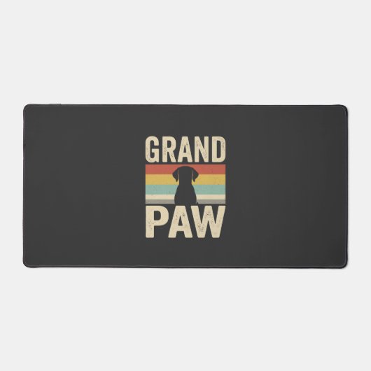 Grote Poot Vintage Hond Retro Bureaumat (Voorkant)