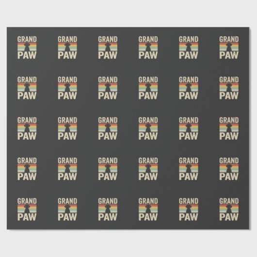 Grote Poot Vintage Hond Retro Cadeaupapier (Vlak)
