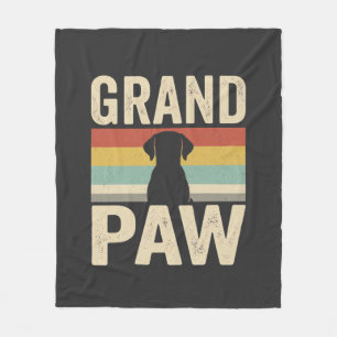 Grote Poot Vintage Hond Retro Fleece Deken