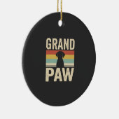 Grote Poot Vintage Hond Retro Keramisch Ornament (Rechts)