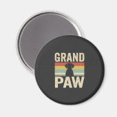 Grote Poot Vintage Hond Retro Magneet (Voorkant / Achterkant)