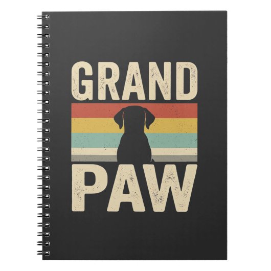 Grote Poot Vintage Hond Retro Notitieboek (Voorkant)