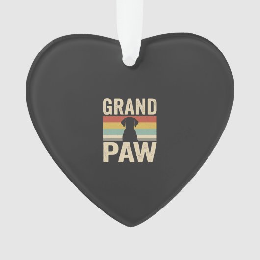 Grote Poot Vintage Hond Retro Ornament (voorkant)
