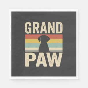 Grote Poot Vintage Hond Retro Servet