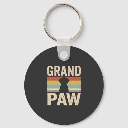 Grote Poot Vintage Hond Retro Sleutelhanger (Voorkant)