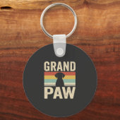 Grote Poot Vintage Hond Retro Sleutelhanger (Voorkant)