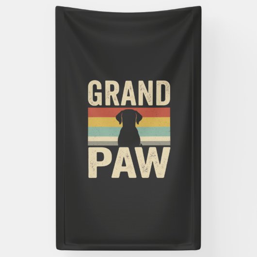 Grote Poot Vintage Hond Retro Spandoek (Verticaal)